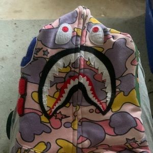 bape shark hoodie camouflage